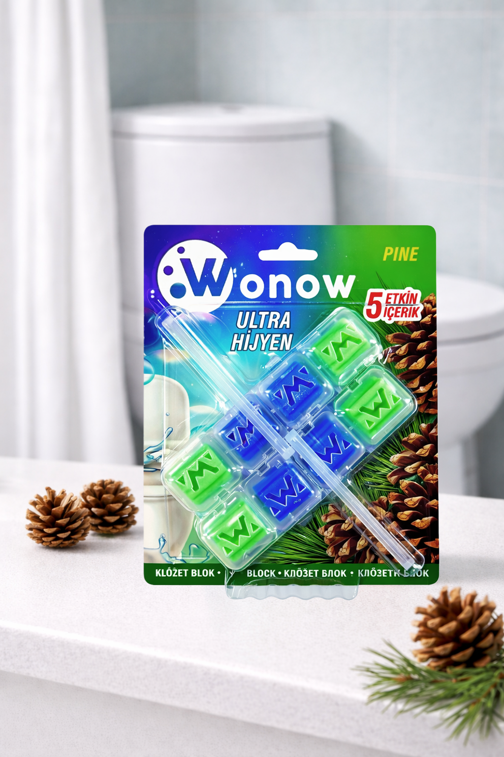 Wonow Ultra Hijyen Çam Kokulu Klozet Bloğu (2'li)