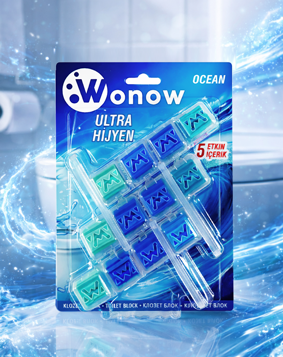 Wonow Ultra Hijyen Okyanus Kokulu Klozet Bloğu (3'lü)