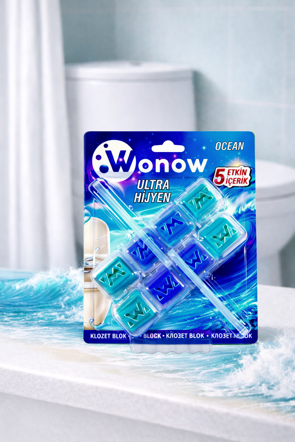 Wonow Ultra Hijyen Okyanus Kokulu Klozet Bloğu (2'li)