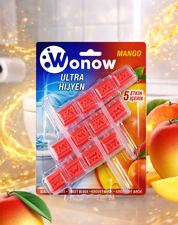 Wonow Ultra Hijyen Mango Kokulu Klozet Bloğu (3'lü)
